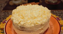 Chai Cake with Saffron Frosting